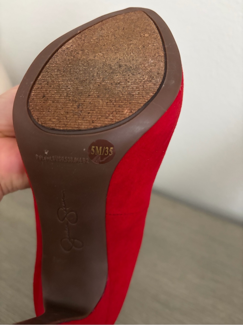 Jessica Simpson Red Suede Stiletto Pumps - Picture 4 of 4